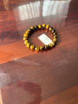 Bracelet en Oeil de tigre pierre Solaire de Protection Taille des perles 8mm