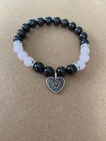 Bracelet Grenat (pierre de libération)et Quartz rose taille des perles 8mm